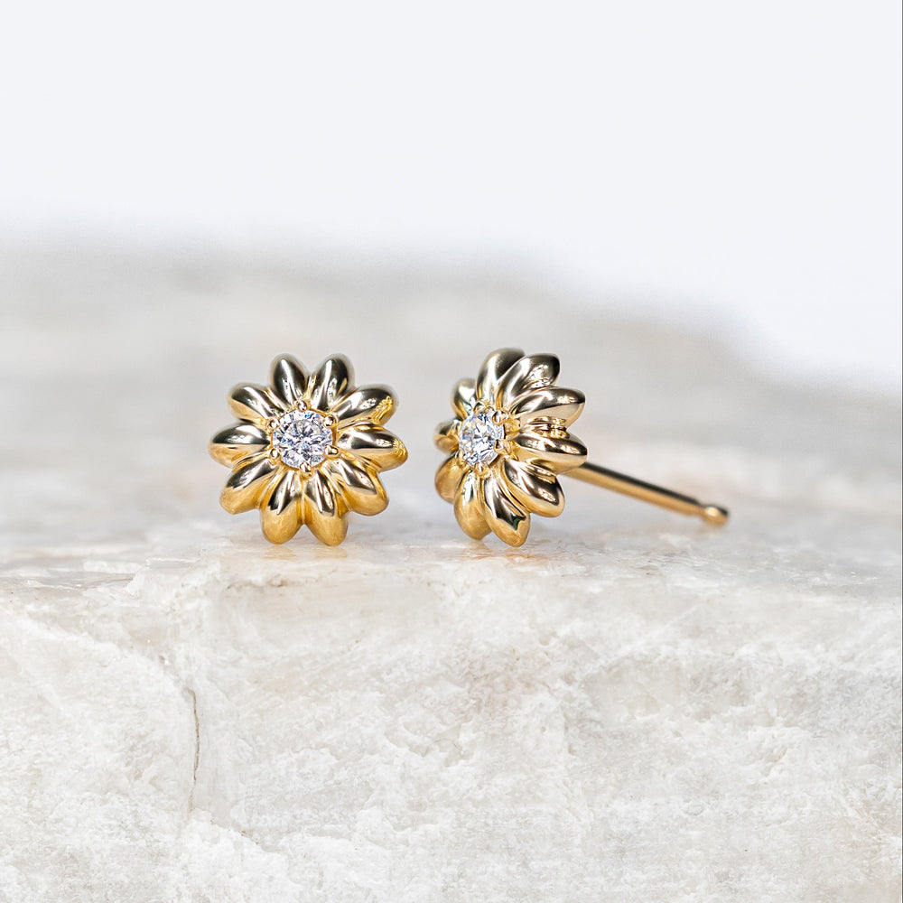 Daisy Diamond Earrings ~ Ready to Ship