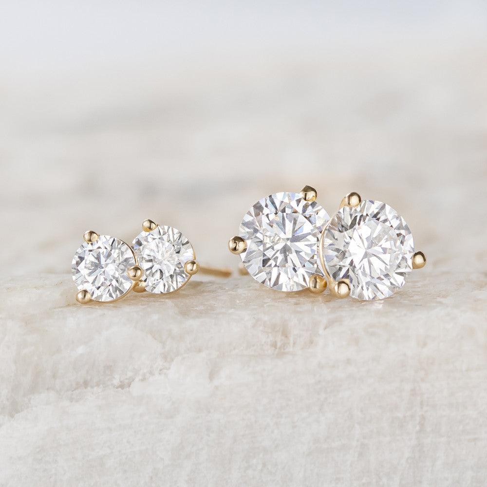 Martini Lab Grown Diamond Stud Earrings ~ Ready to Ship