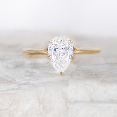 Clementine ~ Pear Cut Ring