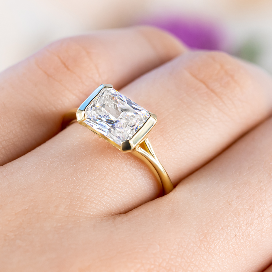 Partial bezel set engagement rings on sale