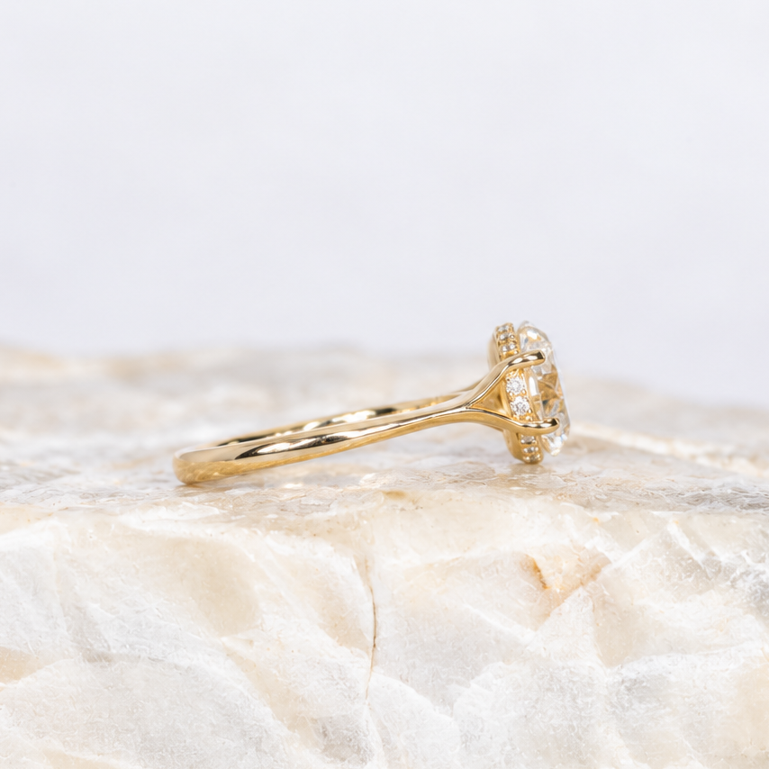 Proposal Ready ~ Clementine Hidden Halo 2.01ct Lab Grown Round Engagement Ring