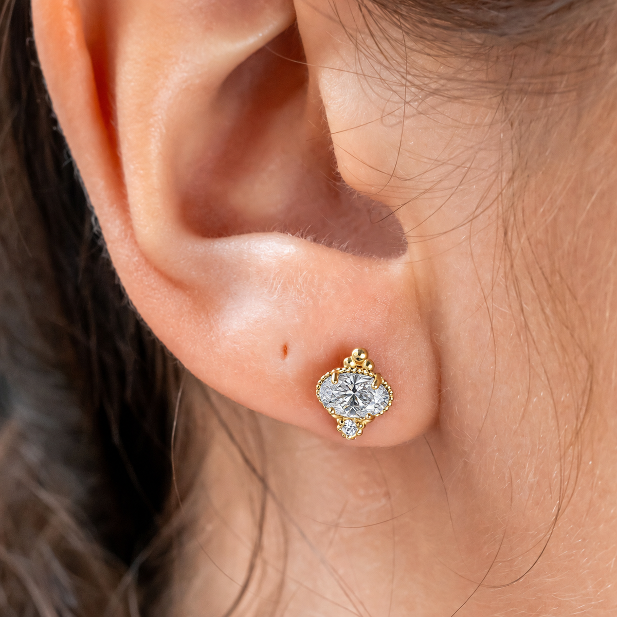 Mayfair Oval Diamond Earrings ~ Ready to Ship