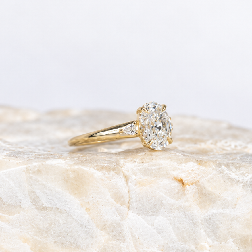 Proposal Ready ~ Lulu 1.38ct Lab Grown Oval Engagement Ring