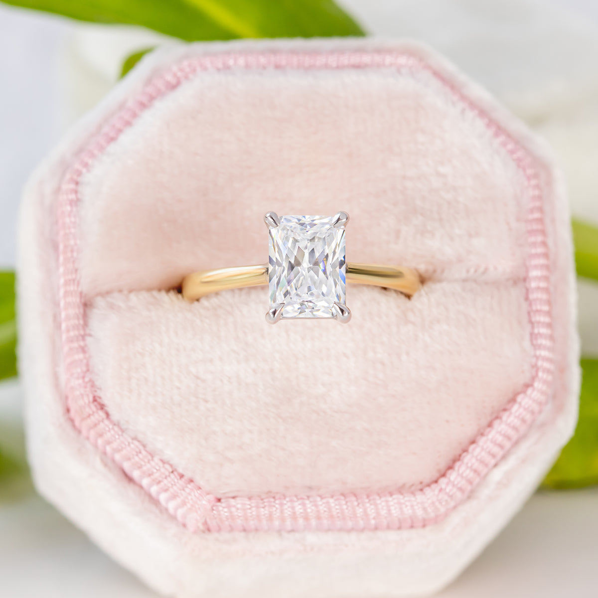 Grace ~ Bi-Metal Radiant Cut Ring