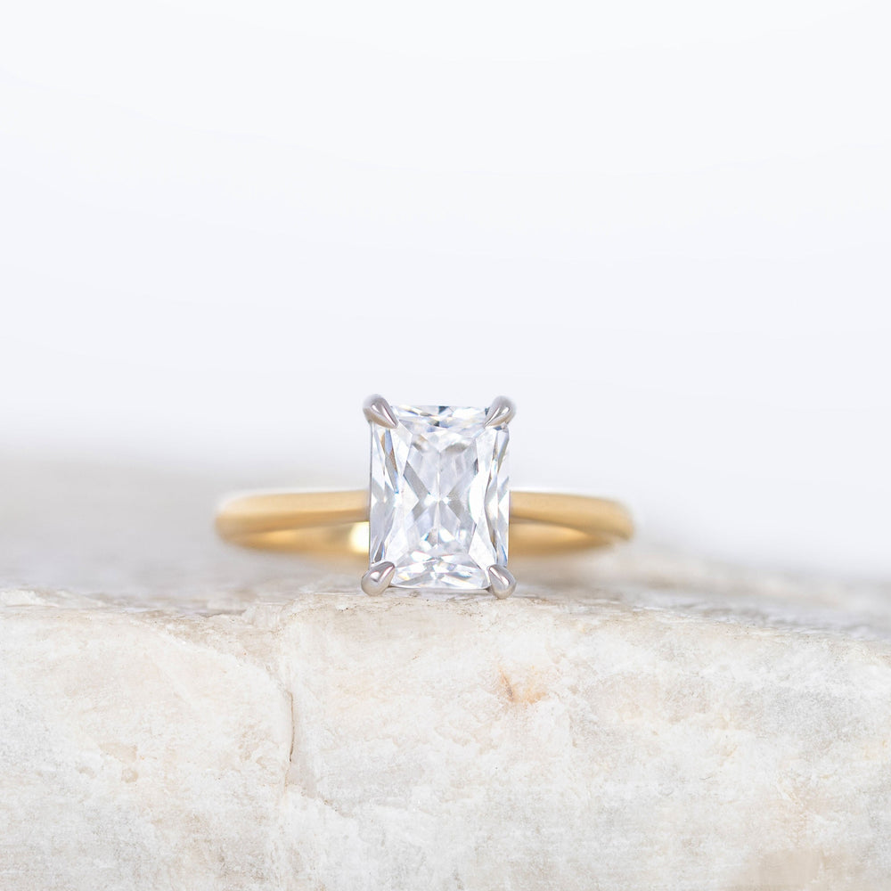 Grace ~ Bi-Metal Radiant Cut Ring