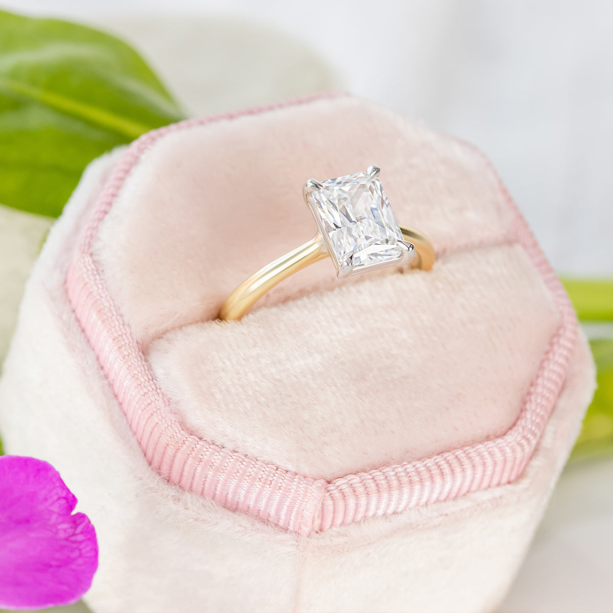 Grace ~ Bi-Metal Radiant Cut Ring