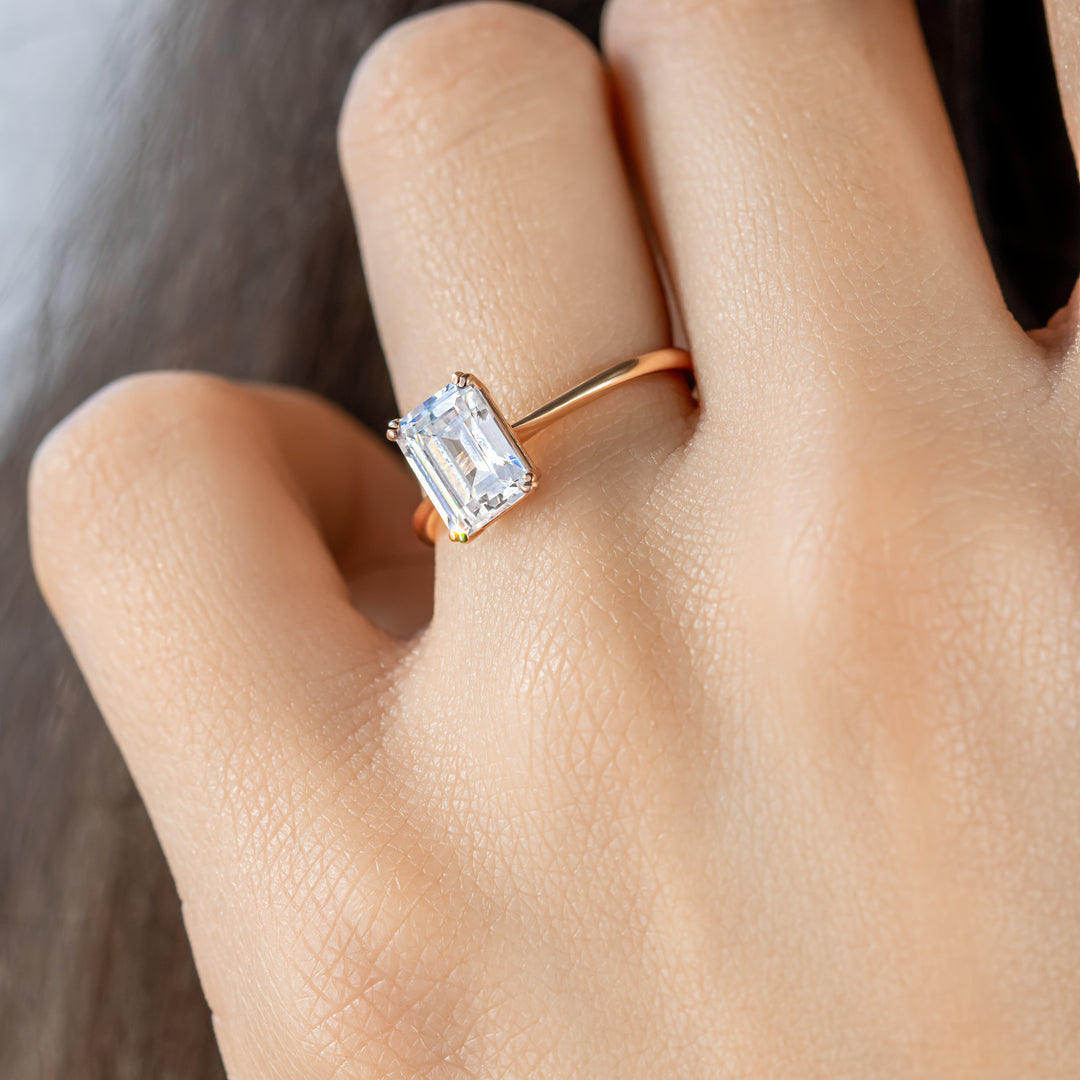 white christmas dresses Harlan Emerald Cut Engagement Ring