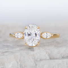Madison ~ Marquise Three Stone Ring