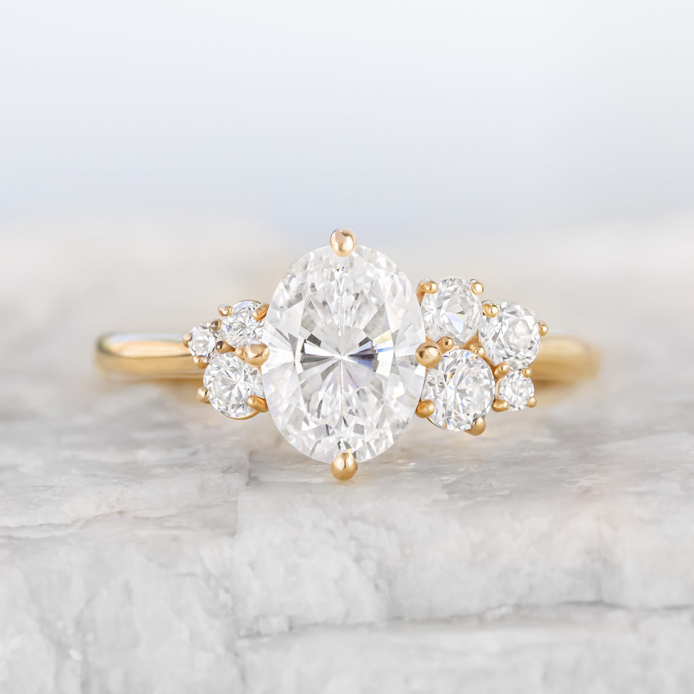 Portia ~ Oval Cut Cluster Ring