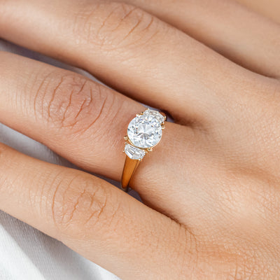 Kitty ~ Cadillac Three Stone Ring