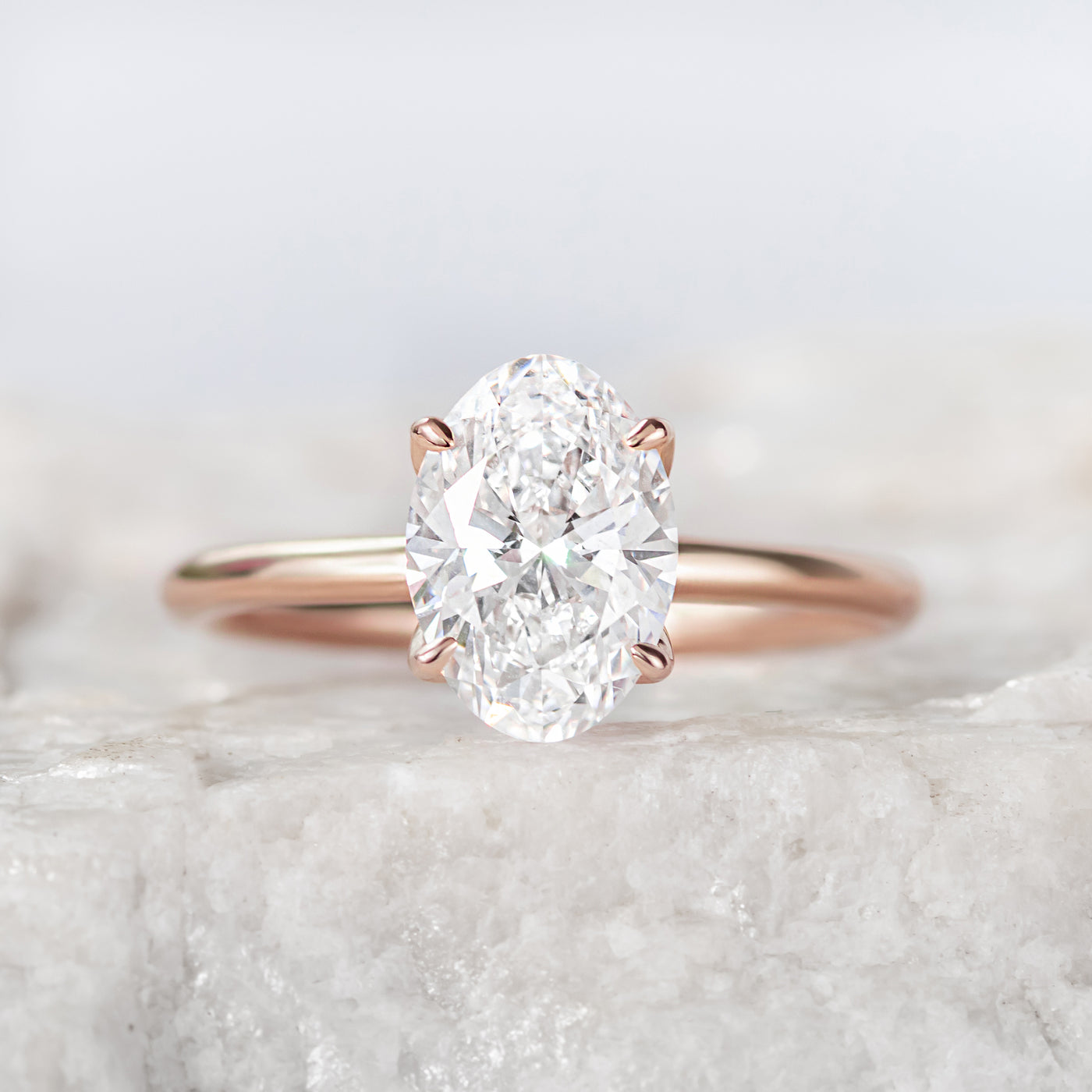 Rose petal engagement ring best sale