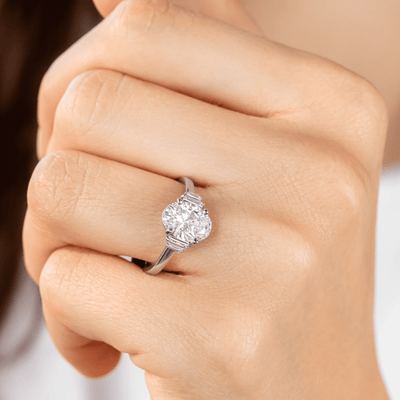 Proposal Ready ~ Kinsley 2.17ct Lab Grown Oval Engagement Ring