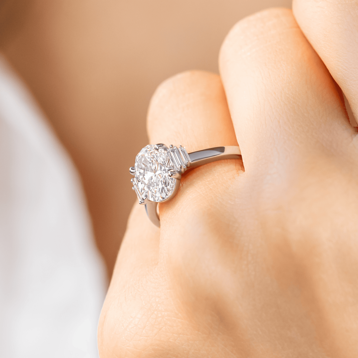 Kinsley ~ Oval Baguette Diamond Ring