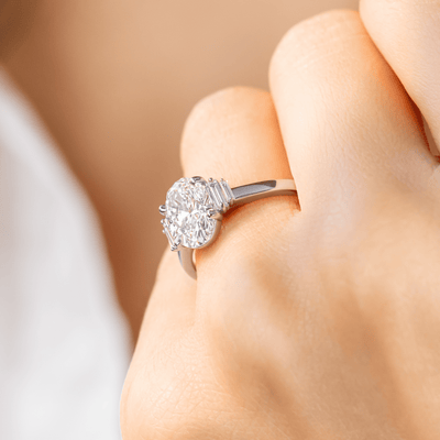Proposal Ready ~ Kinsley 2.17ct Lab Grown Oval Engagement Ring