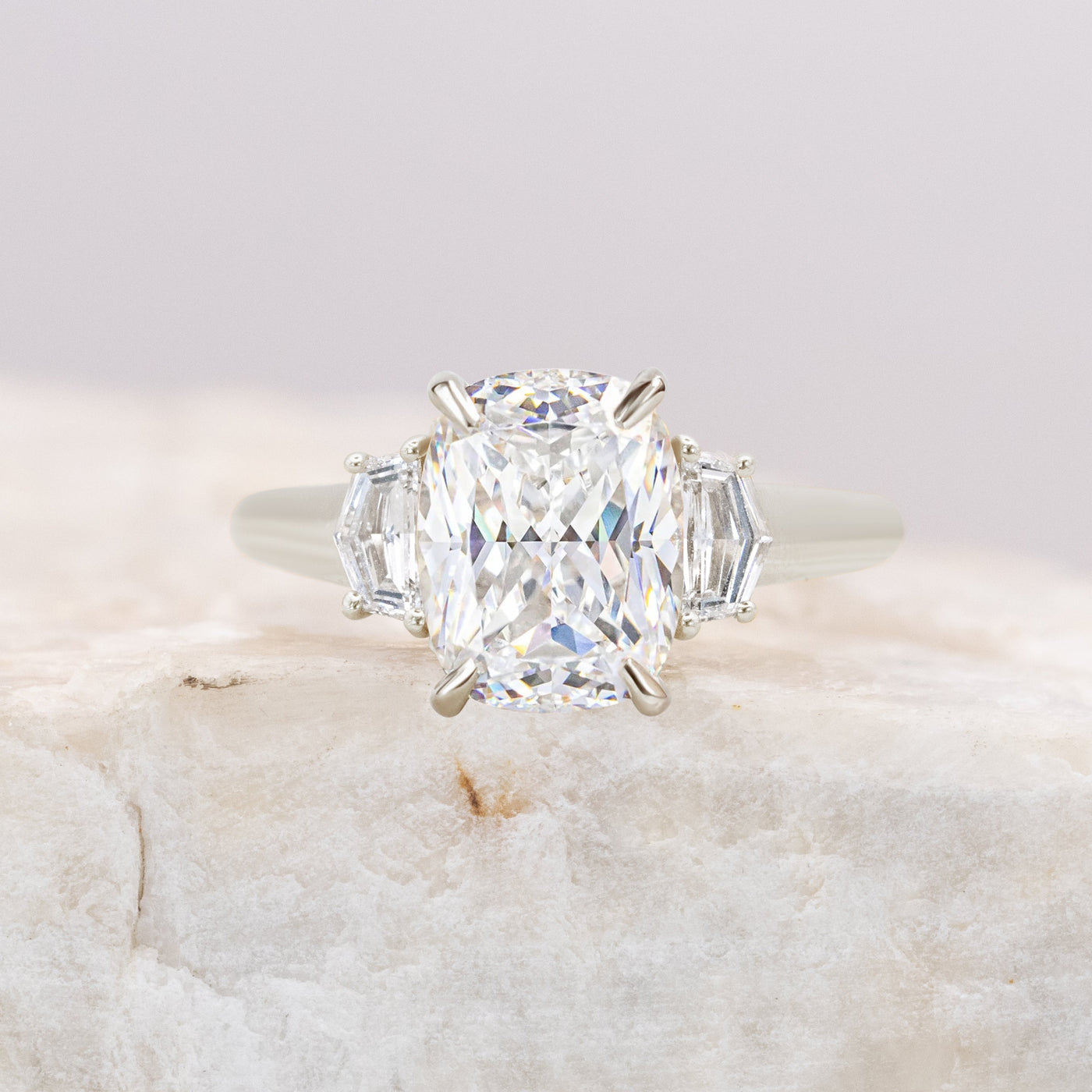 Kitty ~ Cadillac Three Stone Ring