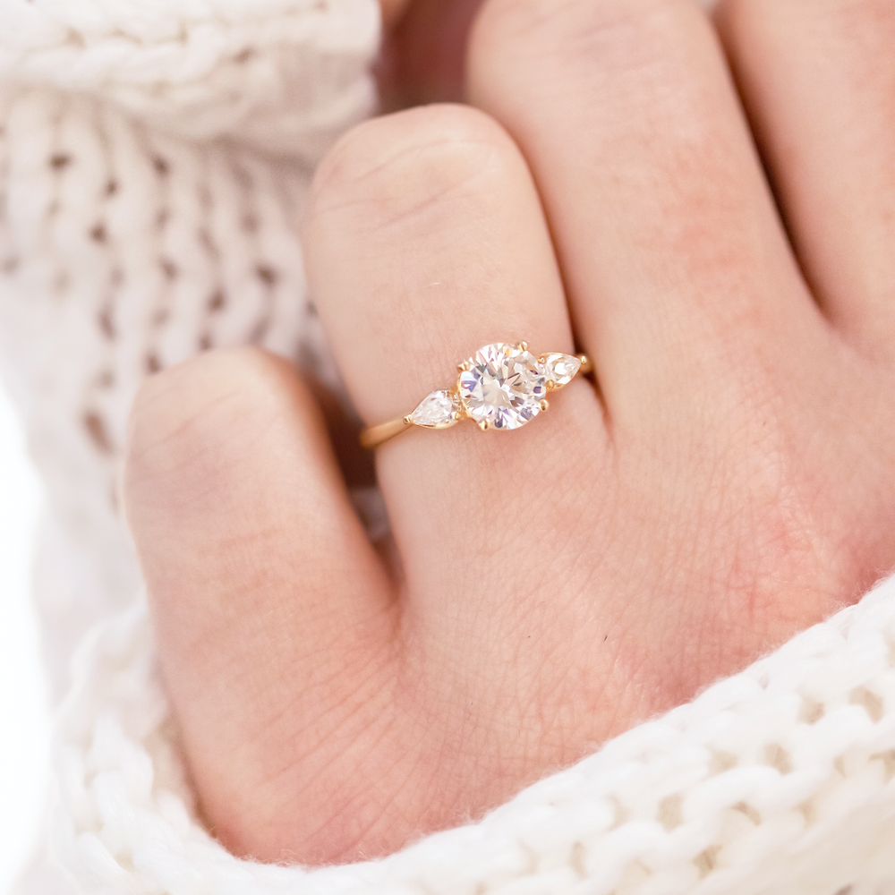 Mae ~ Three Stone Ring