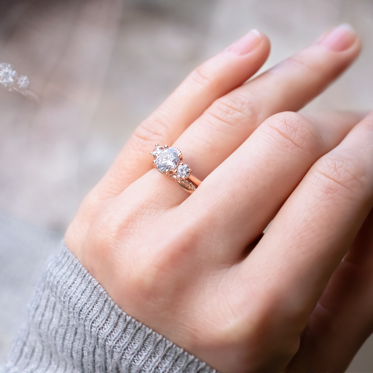 Madison ~ Marquise Three Stone Ring