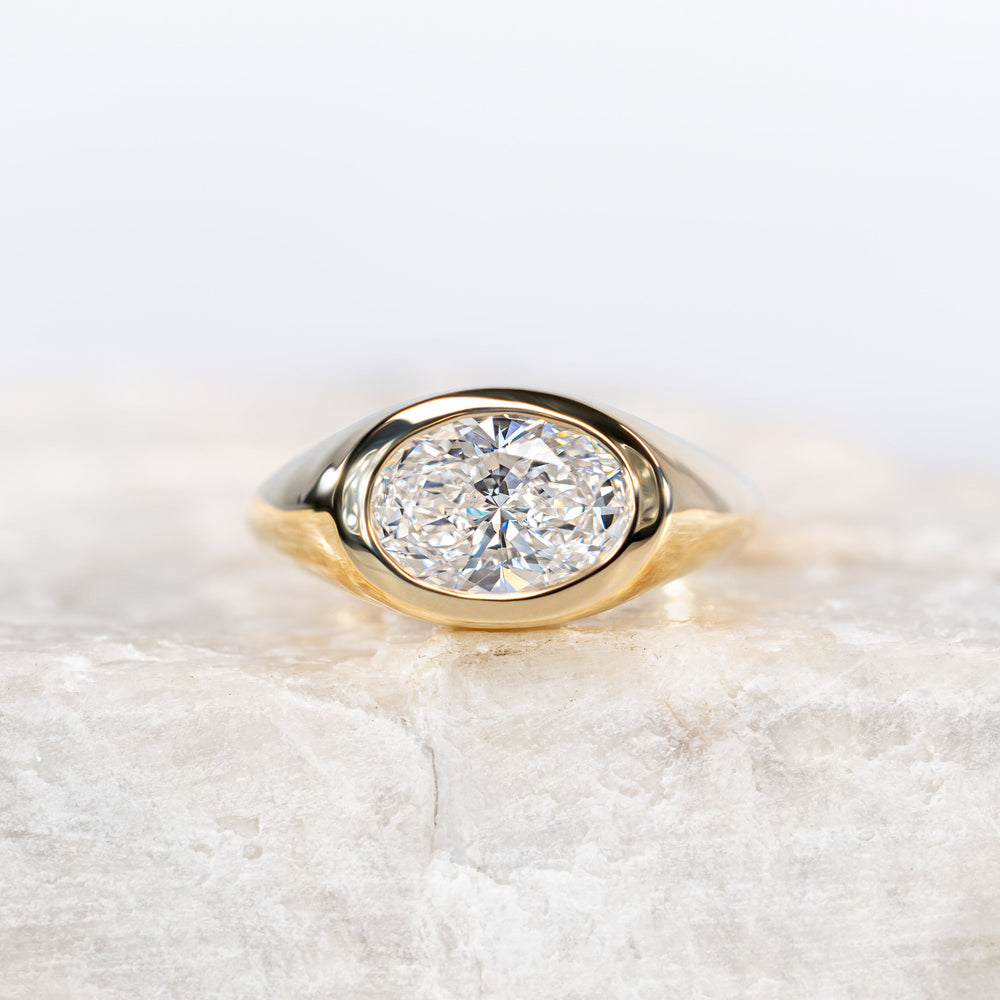 Proposal Ready ~ Luna 2.06 Lab Grown Oval Engagement Ring