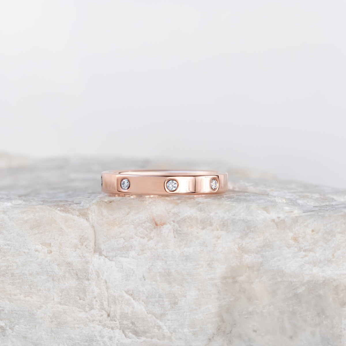 Maddie ~ 3mm Diamond Wedding Ring
