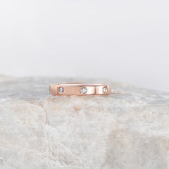 Maddie ~ 3mm Diamond Wedding Ring