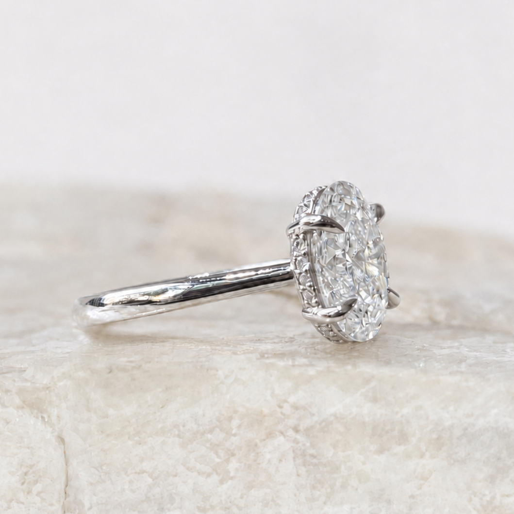 Proposal Ready ~ Maeve 2.55ct Lab Grown Oval Cut Engagement Ring