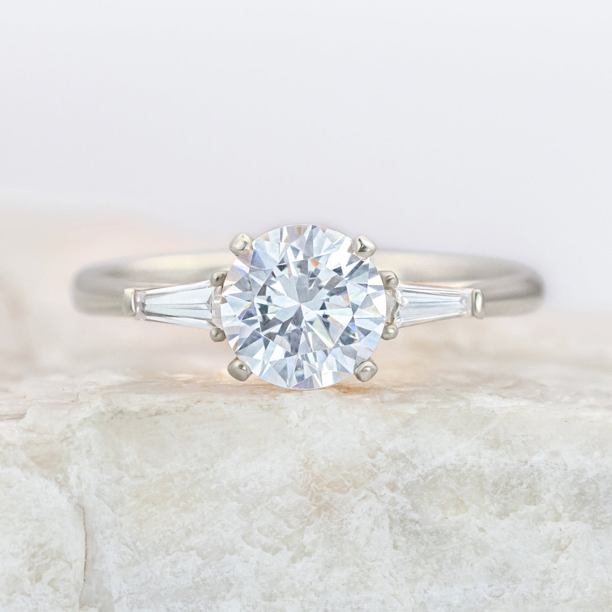 Malory ~ Baguette Side Stone Ring