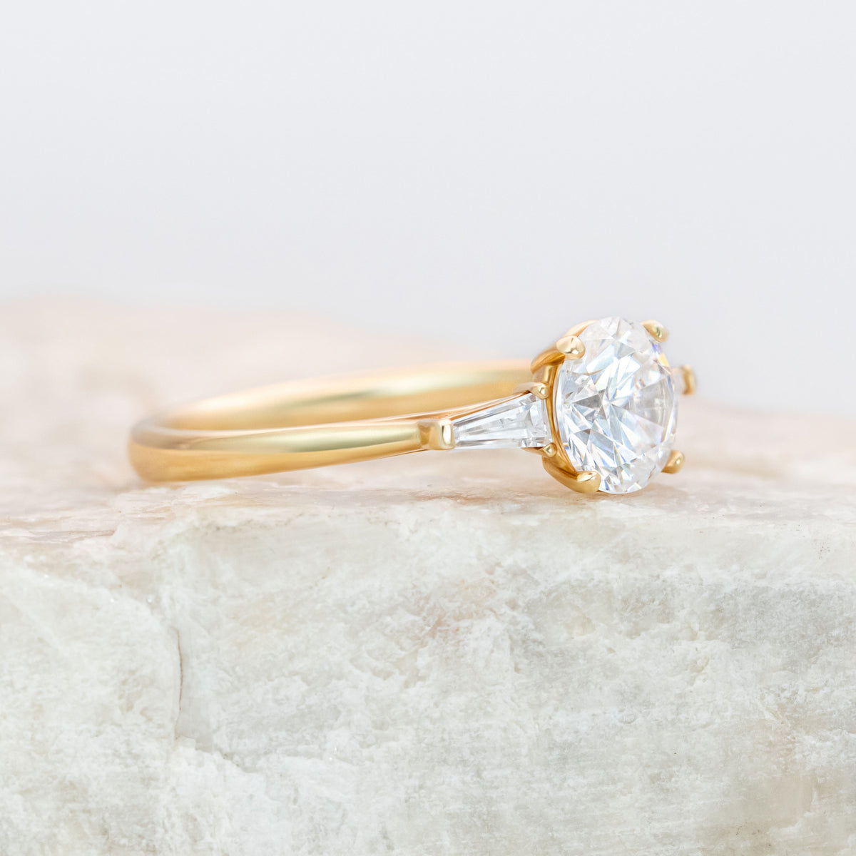 Malory ~ Baguette Side Stone Ring