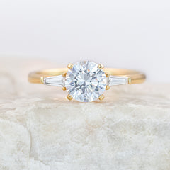 Malory ~ Baguette Side Stone Ring