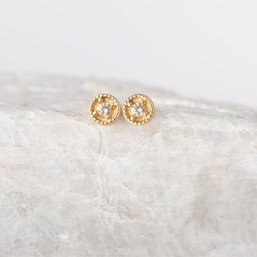 Tiny Dot Diamond Earrings ~ Ready to Ship