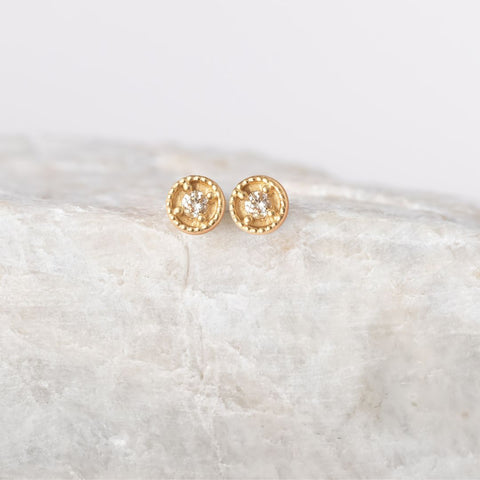 Tiny Dot Diamond Earrings