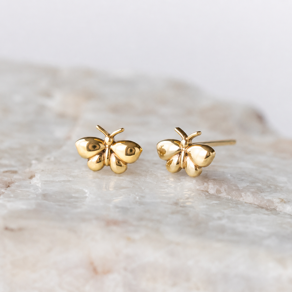 Moth Stud Earrings ~ Ready to Ship