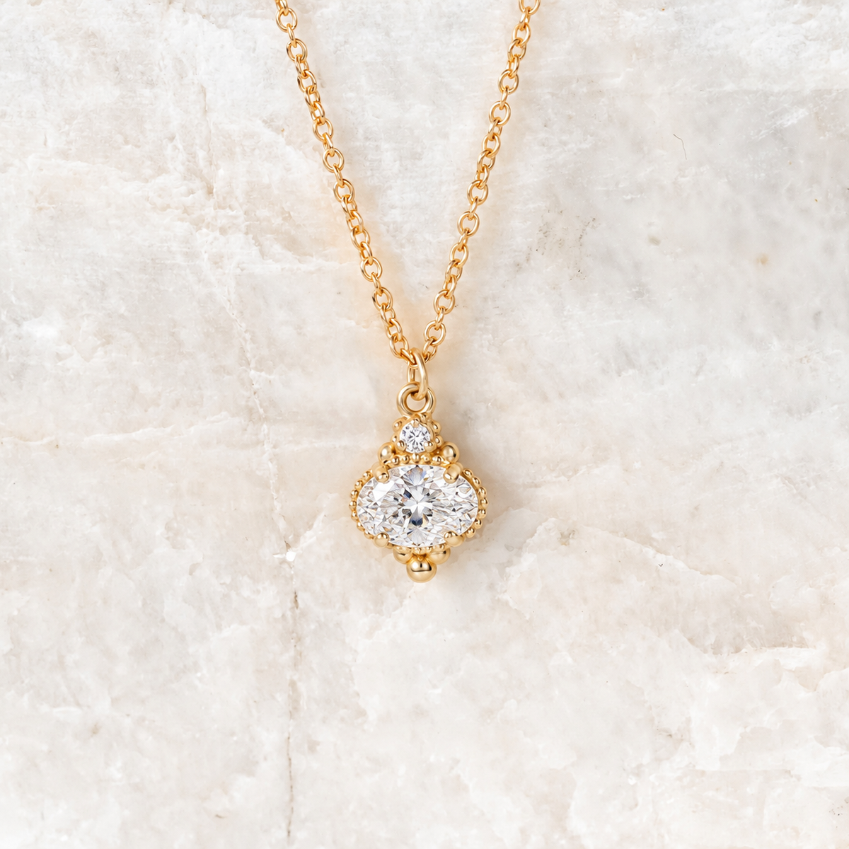 Mayfair Oval Diamond Necklace