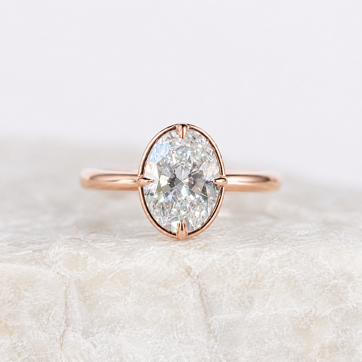 Paloma ~ Oval Collet Ring