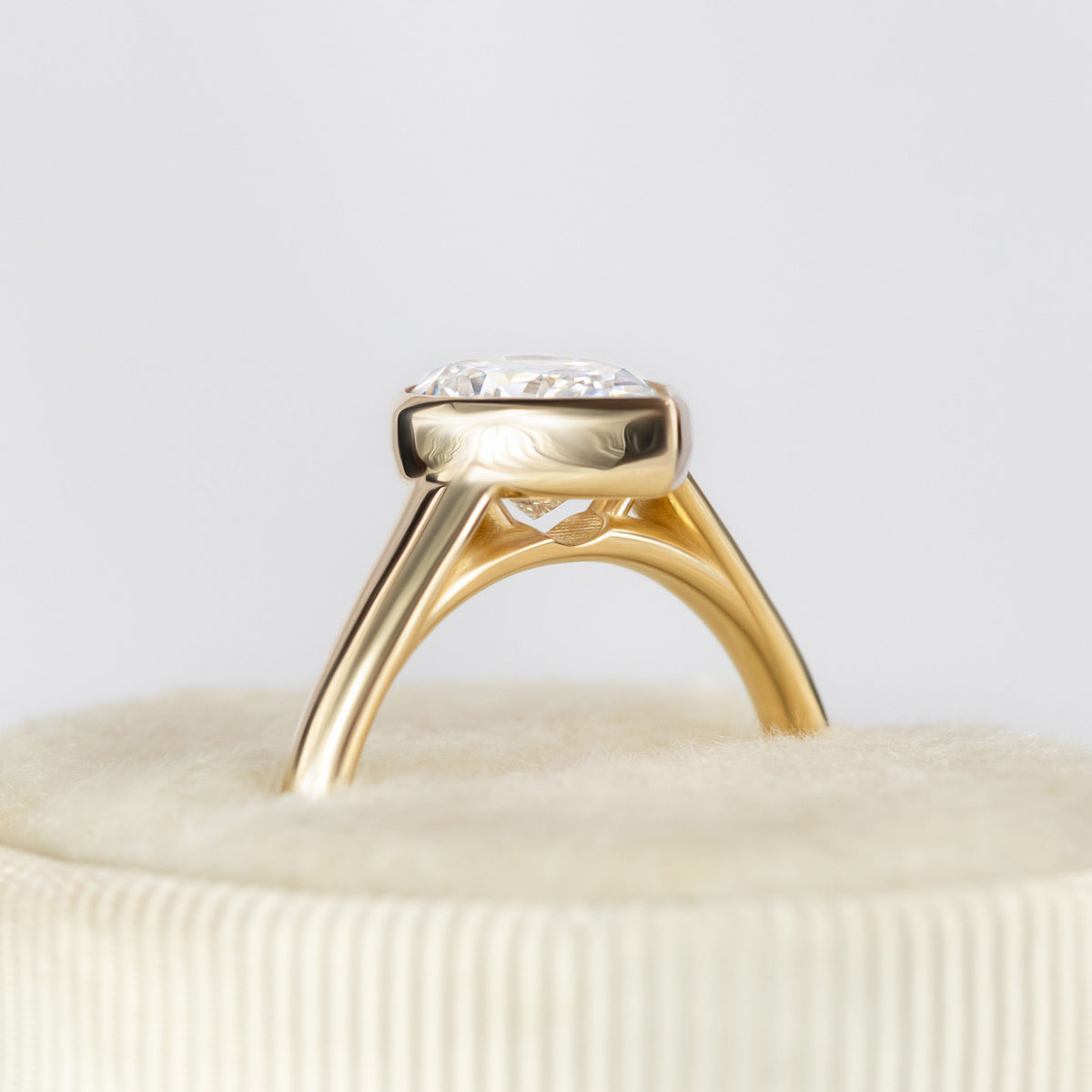 Piper ~ Bezel Set Pear Cut Ring