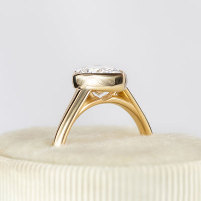 Piper ~ Bezel Set Pear Cut Ring