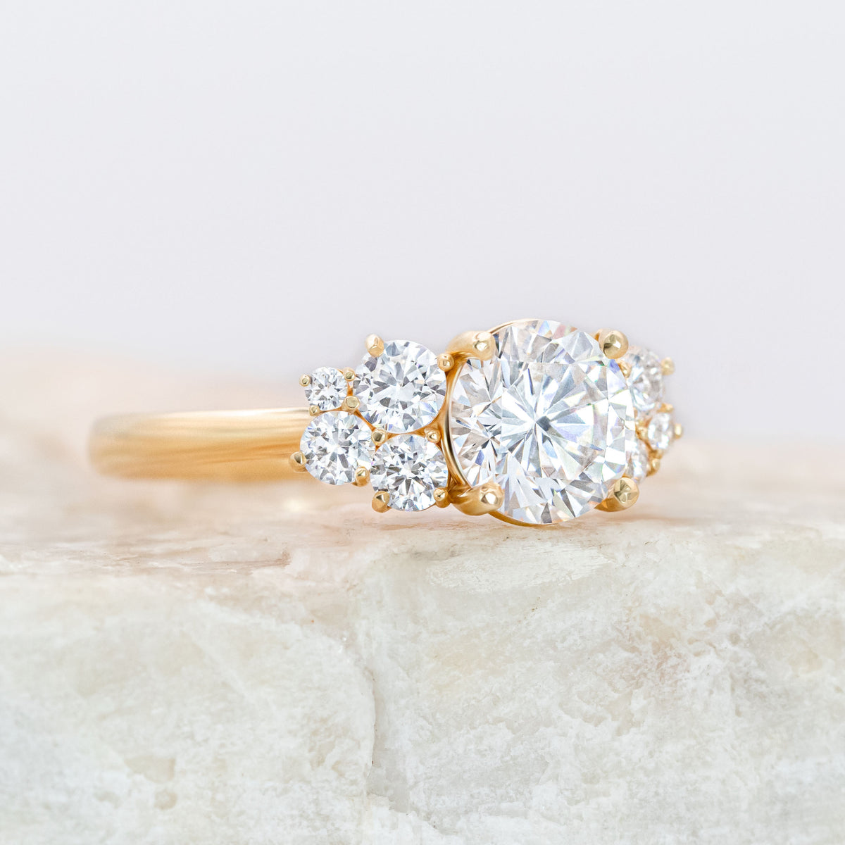 Portia~ Brilliant Cut Cluster Ring