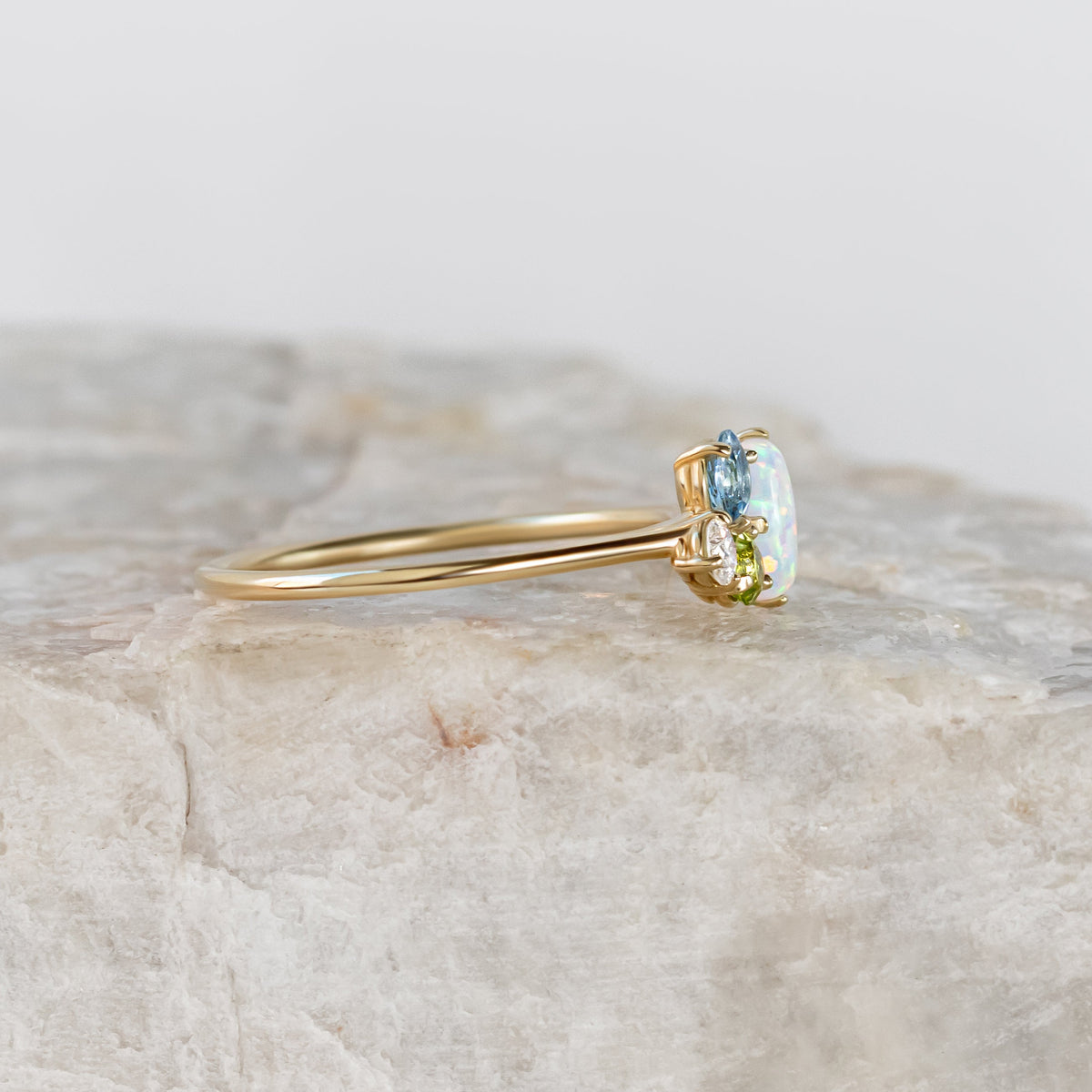 Portia Opal and Gem Cluster Ring