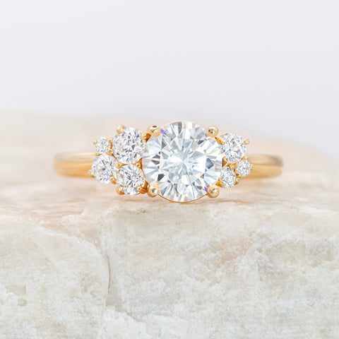 Portia~ Brilliant Cut Cluster Ring