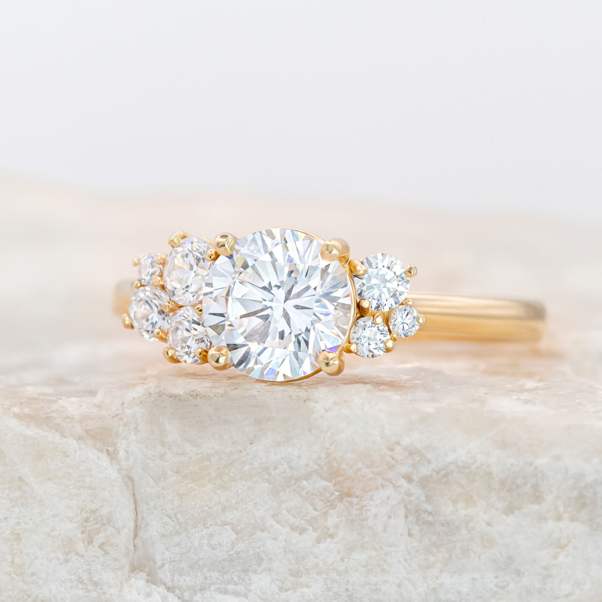 Portia~ Brilliant Cut Cluster Ring