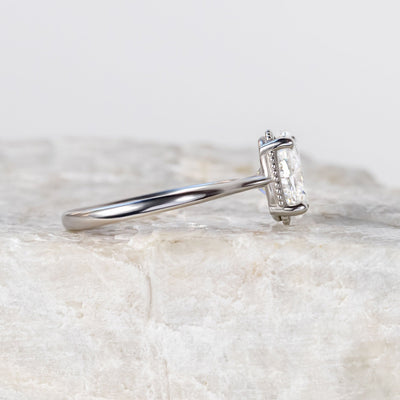 Proposal Ready ~ Clio 9x7mm Oval Moissanite Engagement Ring