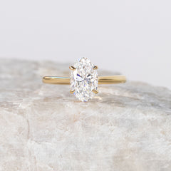 Proposal Ready ~ Grace 10x6.5mm Elongated Oval Moissanite Engagement Ring