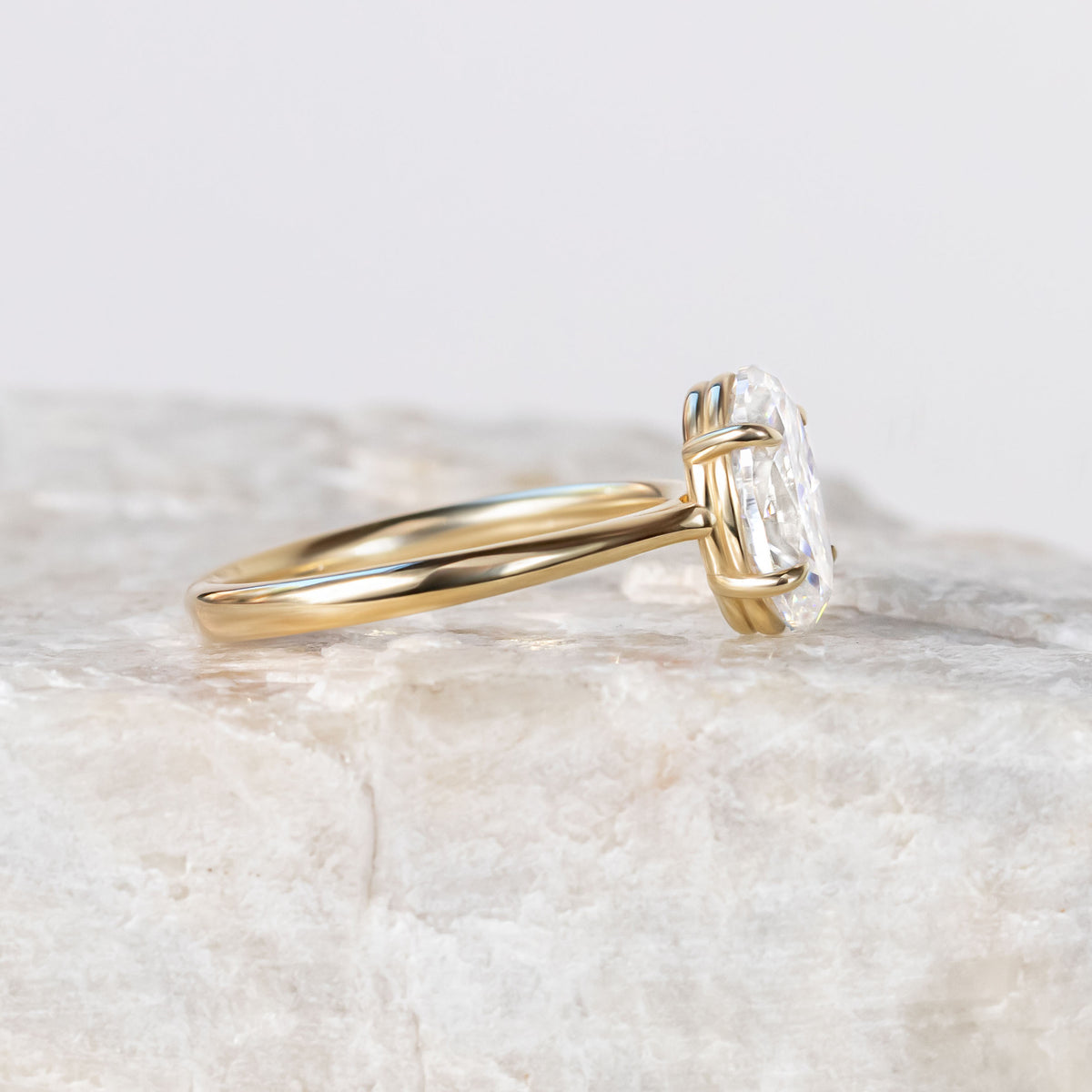Proposal Ready ~ Grace 10x6.5mm Elongated Oval Moissanite Engagement Ring