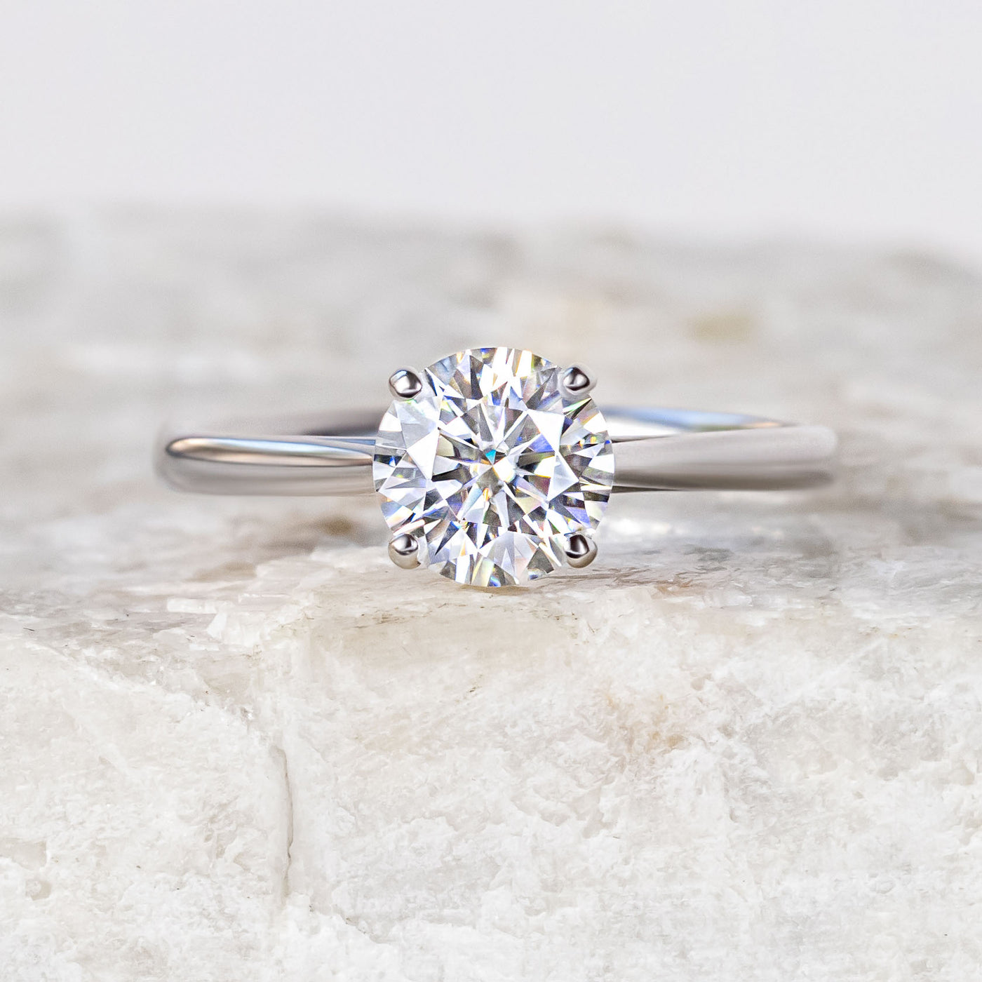 Proposal Ready ~ Grace 7mm Round Brilliant Moissanite Engagement Ring