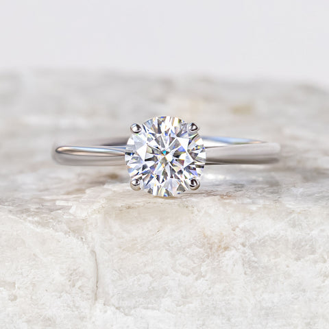 Proposal Ready ~ Grace 7mm Round Brilliant Moissanite Engagement Ring