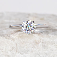 Proposal Ready ~ Grace 7mm Round Brilliant Moissanite Engagement Ring