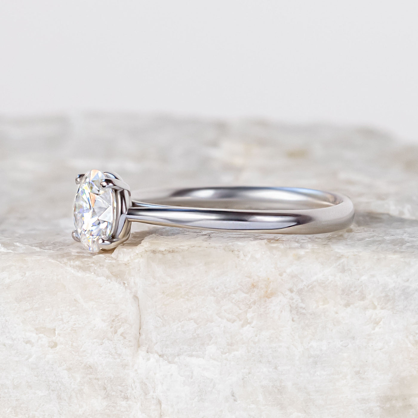 Proposal Ready ~ Grace 7mm Round Brilliant Moissanite Engagement Ring