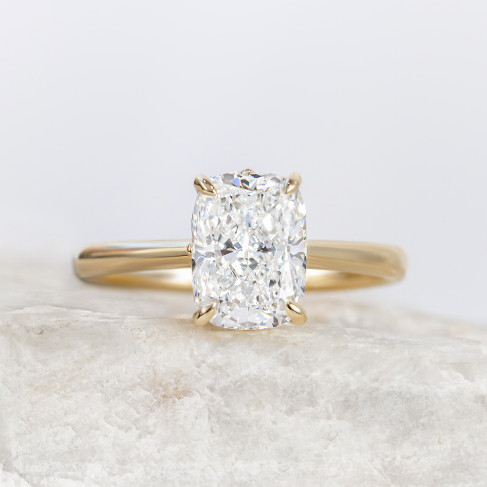 Proposal Ready ~ Lily 2.53ct Lab Grown Elongated Cushion Cut Engagement Ring