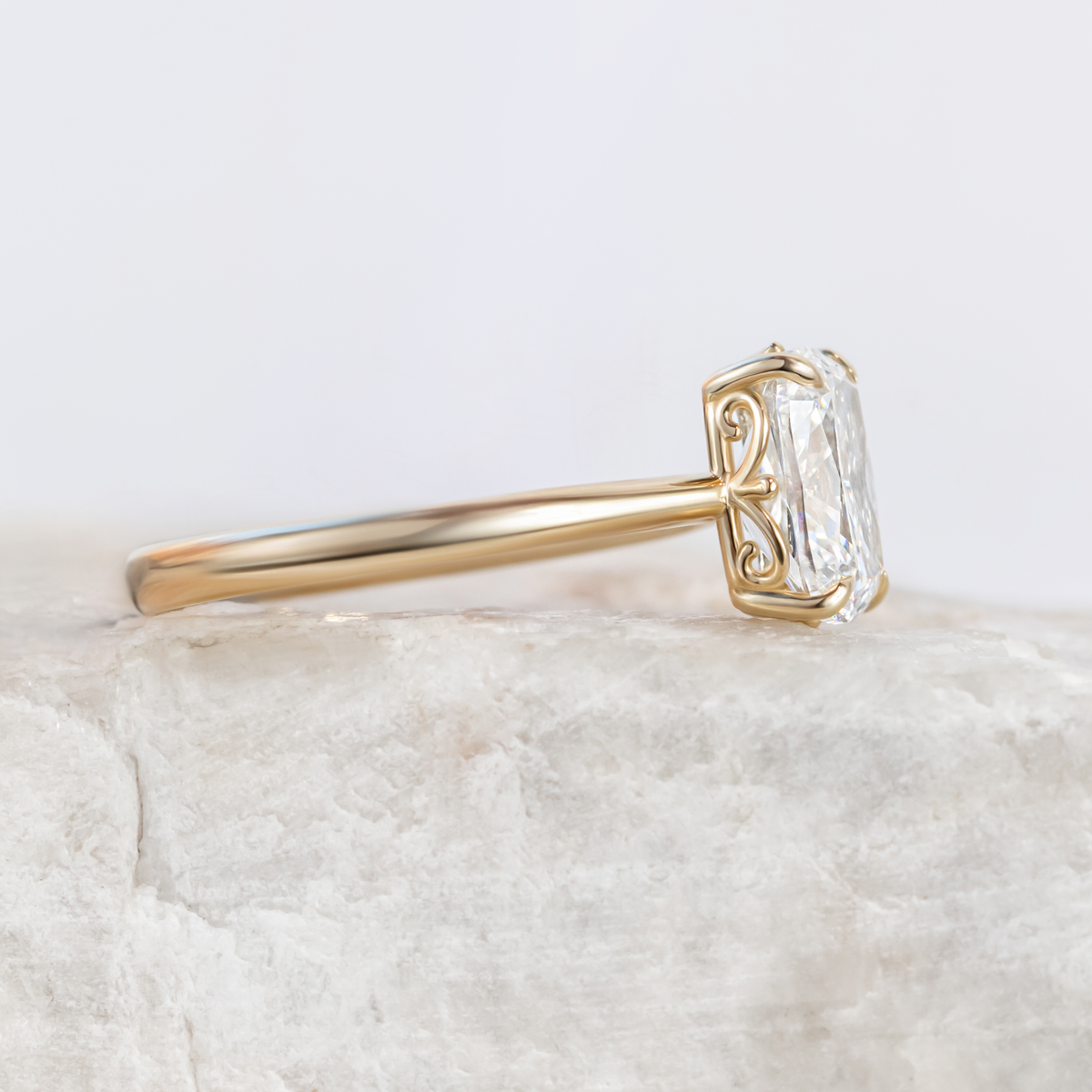 Lily ~ Elongated Cushion Cut Ring