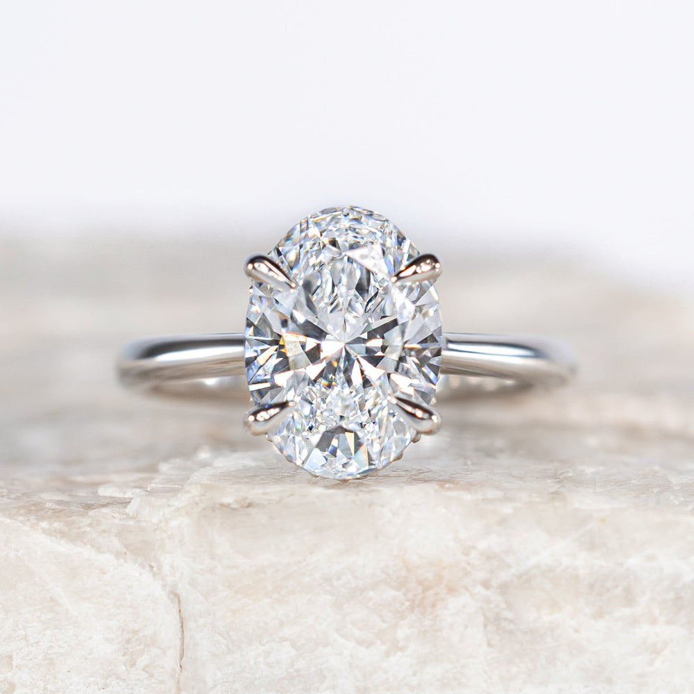 Proposal Ready ~ Maeve 2.55ct Lab Grown Oval Cut Engagement Ring