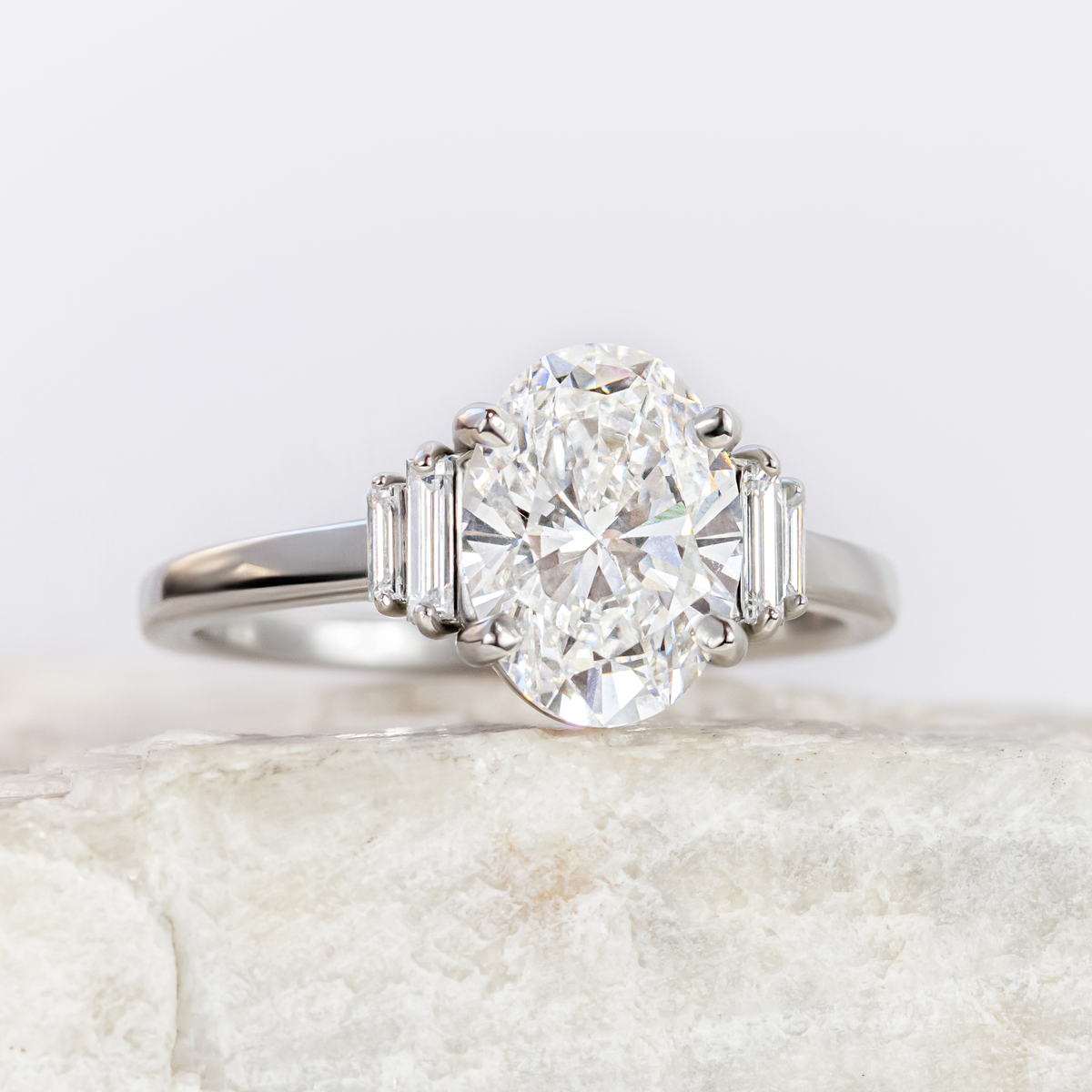 Kinsley ~ Oval Baguette Diamond Ring